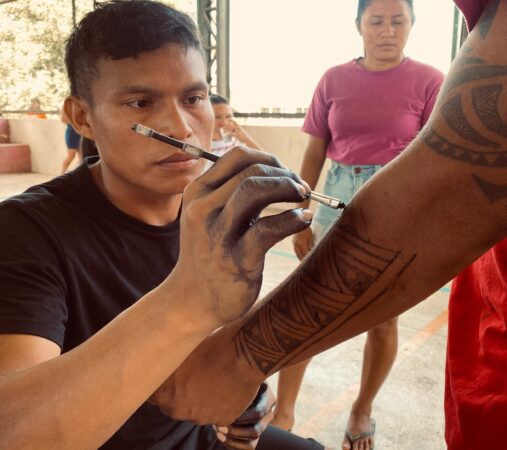 Grafismos indígenas. Foto: Abraão Mayoruna